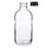 120 ml (4 oz) Clear Boston Round Bottle With black Metal Cap 