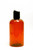 240ml (8oz.) Amber PET Plastic Boston Round Bottle with Black Dispenser Cap