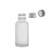 30ML (1oz) Frosted Clear Boston Round Bottles with Silver Metal Cap