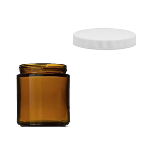 Case( 48 ) X 4 oz (120 ml) amber Straight Sided glass Jar