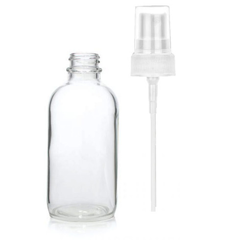 4oz Matte White Glass Boston Round Bottle with a 22-400 neck - Liquid  Bottles LLC