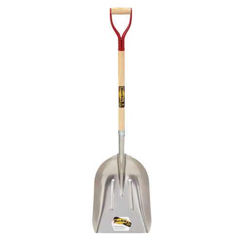 #12 Heavy-Duty Aluminum Scoop, 36" handle, steel D #12 Heavy-Duty Aluminum Scoop, 36" handle, steel D
