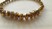 Gold Sparkle Bead Handmade Stretch Bracelet