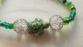 Ocean Turtle Green and Blue Stretch Fashion Bracelet