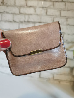 Handmade Cowhide Leather Coin Purse: Slim Pocket Change Holder