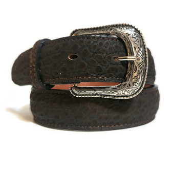 Handmade Brown Leather Kids Belt: Adjustable Buckle