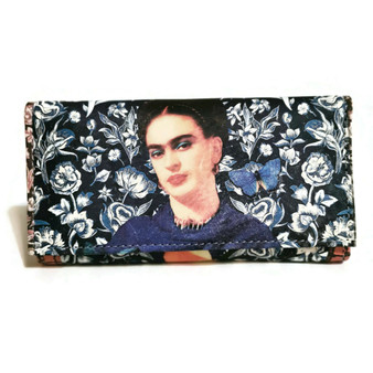 Laser-Engraved Frida Leather Wallet: Handmade Women's Card Holder