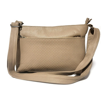 Handmade Leather Crossbody Bag: Small Shoulder Bag with Compartments