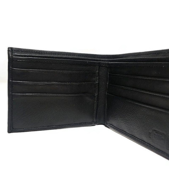 Leather wallet for men handmade with genuine leather, for cards, black wallet, slim wallet for him, gift for dad