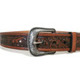 Handmade Brown Leather Western Belt: Riding Horse Cowboy Belt