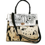 Western Rodeo style cowhide bag for women, hand tooled leather bag