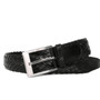 Braided Black Leather Belt for Men: Handmade Casual Jean Belt