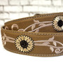 Sunflower Embroidered Belt: Boho Rodeo Cowgirl Style