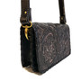 Hand Tooled Leather Crossbody Bag: Rodeo Retro Cellphone Purse