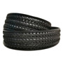 Braided Black Leather Belt: Full Grain Cowhide Western Style