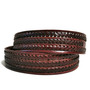 Handcrafted Brown Leather Braided Belt: Western Rodeo Cowboy Style