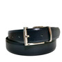 Reversible Leather Belt for Men: Black & Navy Blue, Cowhide Dress Belt