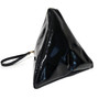 Patent Leather Wrist Bag: Retro Black Handmade Purse
