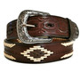 Handmade Western Leather Belt: Brown Rodeo Braided Belt