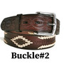 Handmade Western Leather Belt: Brown Rodeo Braided Belt