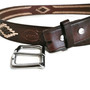Handmade Western Leather Belt: Brown Rodeo Braided Belt