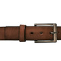 Handmade Full Grain Brown Leather Belt: Casual Jeans Belt, Removable Buckle