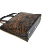 Hand Tooled Leather Tote Bag: Western Bohemian Bucket Bag