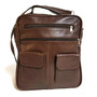 Handmade Brown Leather Messenger Bag: Travel Crossbody Bag