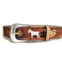 Embossed Leather Kids Belt: Handmade Rodeo Style