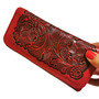 Handmade Embossed Leather Wallet: Rodeo Retro Bohemian Style