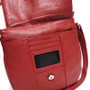 Handmade Leather Crossbody Bag: Red Messenger Bag with Adjustable Strap