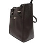 Embossed Brown Leather Tote Bag: Handmade Cowhide Shoulder Bag