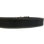Handmade Black Leather Belt for Men: Removable Buckle, Genuine Cowhide