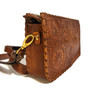 Cowhide bag with zipper