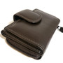 Handmade Cowhide Leather Trifold Wallet: Small Zippered Card Holder