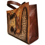 Handmade Tooled Leather Tote Bag: Vintage Rodeo Horse Design