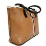 Handmade Leather Tote Bag: Brown Cowhide Shoulder Bag with Zipper