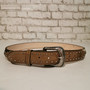 Handmade Cowboy Leather Belt: Mens Rodeo Western Belt with Removable Buckle