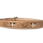 Embossed Brown Leather Belt: Handmade Cowgirl Rodeo Style