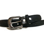 Handmade Black Leather Kids Belt: Adjustable Children's Belt