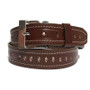 Brown leather belt for women