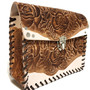 Handmade Tooled Leather Bag: Rodeo Cowgirl Boho Purse