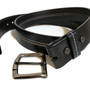 Handmade Full Grain Black Leather Belt: Men's Casual Jean Belt
