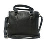 Embossed Black Leather Crossbody Bag: Genuine Cowhide Handbag