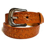 Handmade Leather Kids Belt: Hand-Tooled Rodeo Style