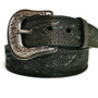 Handmade Embossed Leather Belt: Western Boho Style, Removable Buckle