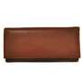 Handmade Brown Cowhide Leather Wallet: Large Minimalist Card Holder