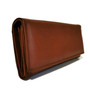 Handmade Brown Cowhide Leather Wallet: Large Minimalist Card Holder