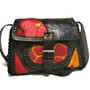 Vintage Embossed Leather Shoulder Bag: Hand-Stitched Floral Boho Bag