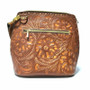 Hand Tooled Leather Shoulder Bag: Brown Cowgirl Boho Bag